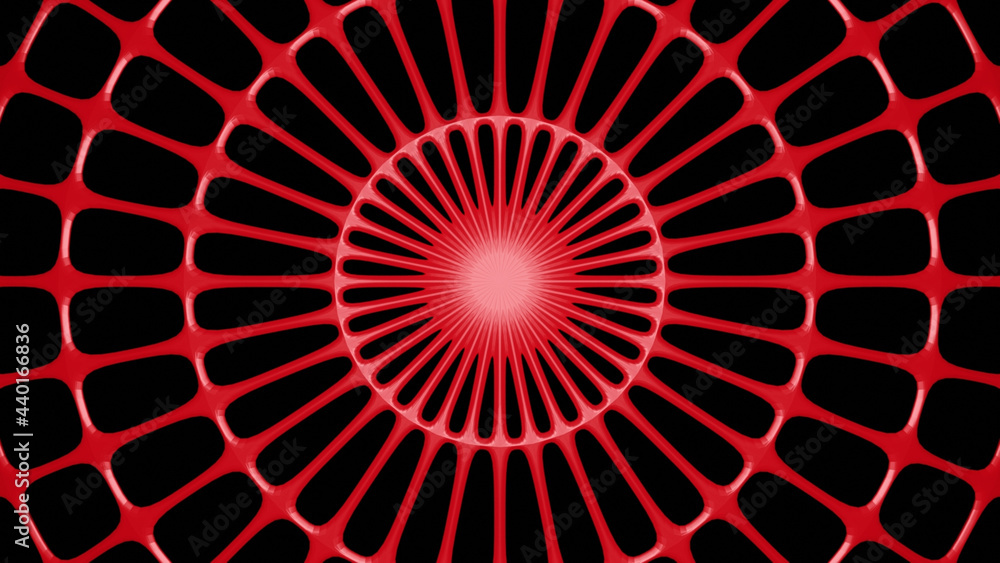 Poster abstract of a spiderweb fractal art pattern isolated on a dark background