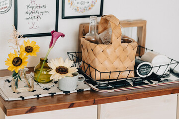 ひまわりと北欧インテリア