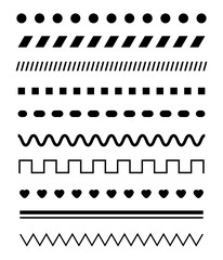 Fototapeta premium simple texture elements, lines dots waves, hearts and more