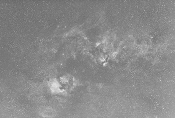 Northern Milky Way in Black and White
