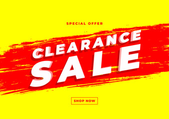 Special offer Clearance sale banner template. - obrazy, fototapety, plakaty