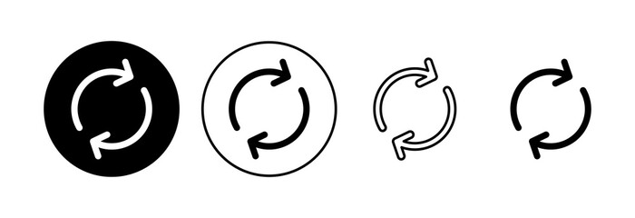 Refresh icon set. Reload icon vector. Update icon.