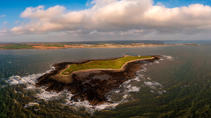 Aerial view Skerries is a coastal town in Fingal, Ireland. Historically Skerries was a fishing port...