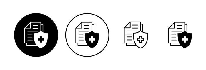 Medical insurance icon set. health insurance icon