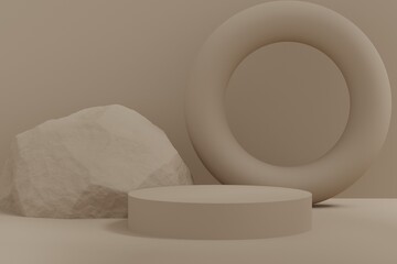 Premium minimal podium studio background for product display. Abstract Background Scene 3d Render for product advertise.