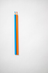 Orange and Blue Colored Pencils