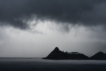 Lonely island at guanabara bay (Baía da Guanabara)
