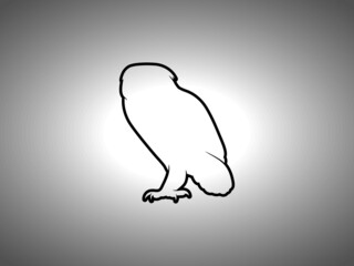 Owl Silhouette. Isolated Vector Swordfish Animal Template for Logo Company, Icon, Symbol etc