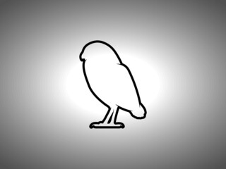 Owl Silhouette. Isolated Vector Swordfish Animal Template for Logo Company, Icon, Symbol etc