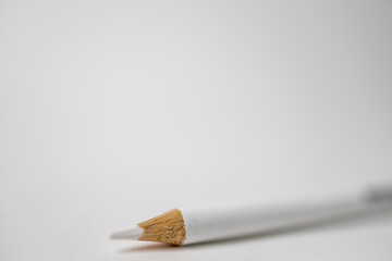 White Pencil on White Background
