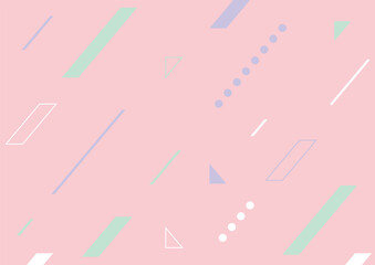 可愛い配色の幾何学ストライプ背景