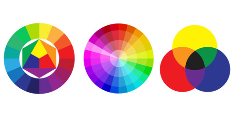 set colors spectrum. Rainbow gradient set. Color pattern. Vector illustration. Stock image.
