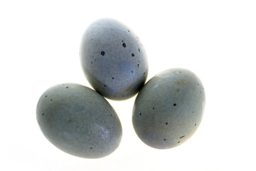 Eggs, duck egg, preserved egg on a white background