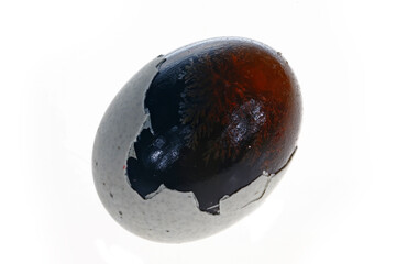 Eggs, duck egg, preserved egg on a white background