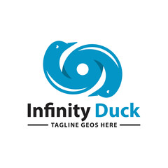 duck infinity logo design