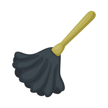 recommend clip art: Duster Sign Emoji Icon Illustration. Small Broom Vector Symbol Emoticon Design Clip Art Sign Comic Style.