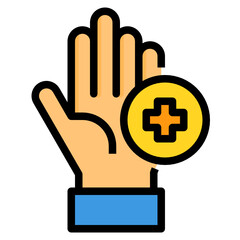 Hand Washing filled outline icon