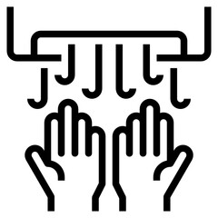 Hand Dryer outline icon