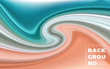 Beautiful blurred colorful abstract vector background with Twisted waves in the middle
