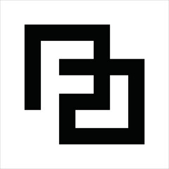 Fototapeta premium abstract f and a letter vector logo. simple logo designs letter f a vector illustrations