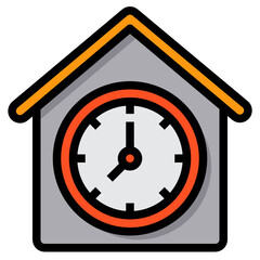 Time filled outline icon