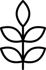 leaf minimal line icon