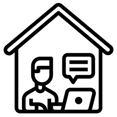 Online Chat outline icon