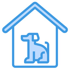 Guard Pet blue outline icon