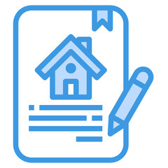 Insurance blue outline icon