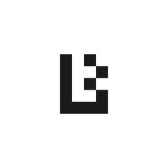 ETL letter initial square ornament logo design inspiration