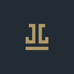 JL letter initial square ornament logo design inspiration
