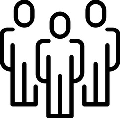 teamwork minimal line icon