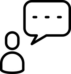 user chat minimal line icon