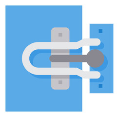 Door Lock flat icon