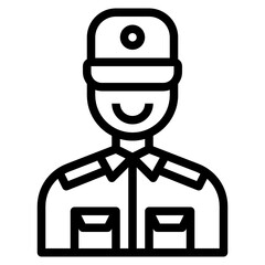 Security Guard outline icon