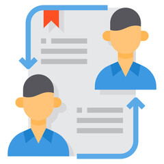 Cooperation flat icon