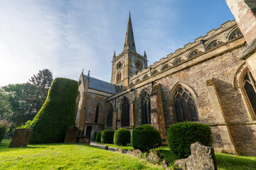 Fototapeta na wymiar Holy Trinity Church in Stratford upon Avon in a beautiful summer day, England, United Kingdom