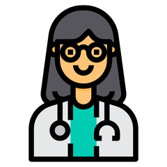 Doctor filled outline icon