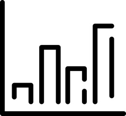 bar chart minimal line icon