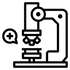 Microscope outline icon