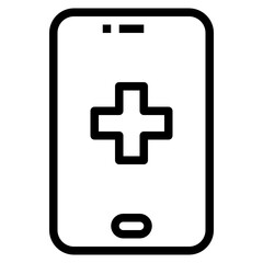 Obraz premium Smartphone outline icon