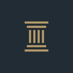 Pillar logo and symbol vector