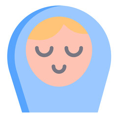 Baby girl flat style icon