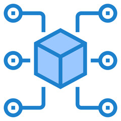 Obraz premium Packet blue style icon