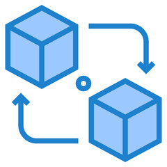 Packet blue style icon