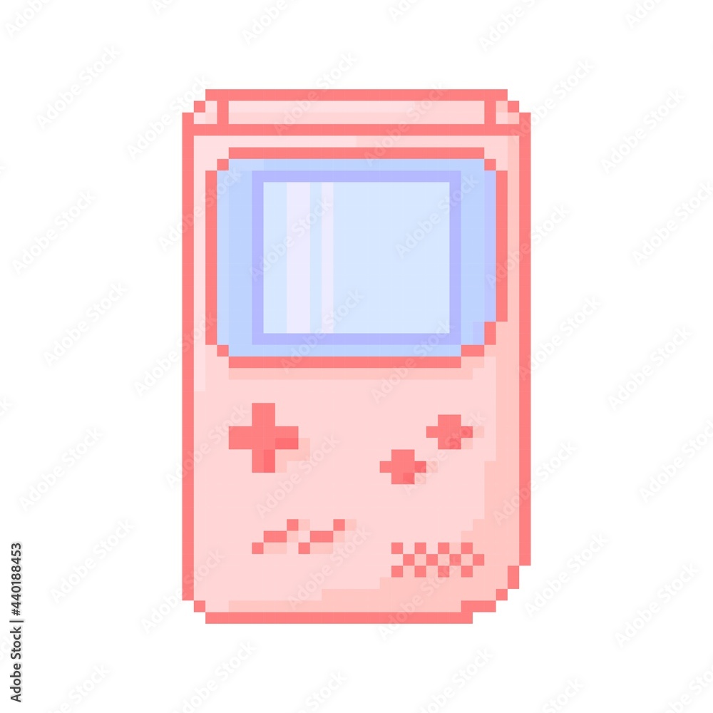 Wall mural Illustration vector graphic of pink game boy pixel 