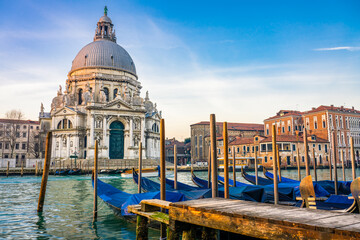 Fototapeta na wymiar Basilica Santa Maria della Salute in Venice. Italy