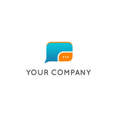 Minimalist and modern messaging logo vector design for companies 