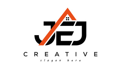JEJ letters real estate construction logo vector