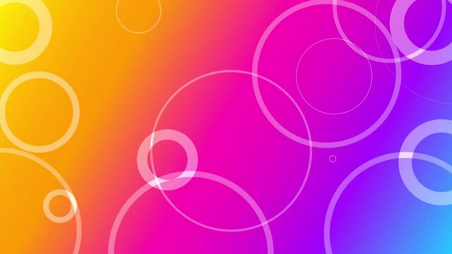 Abstract geometric background with exploding circles. bright rainbow gradient background. Motion graphic water rings. seamless loop 4k animated video. live wallpaper, screensaver, backdrop
